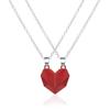 Magnetic Love Necklace Set: Black & White Wishing Stones for Couples