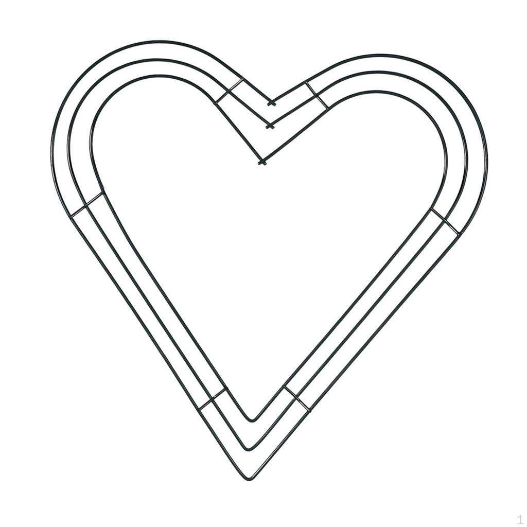 DIY Heart Shaped Wreath Form for Crafting with Iron Base and Floral Rings