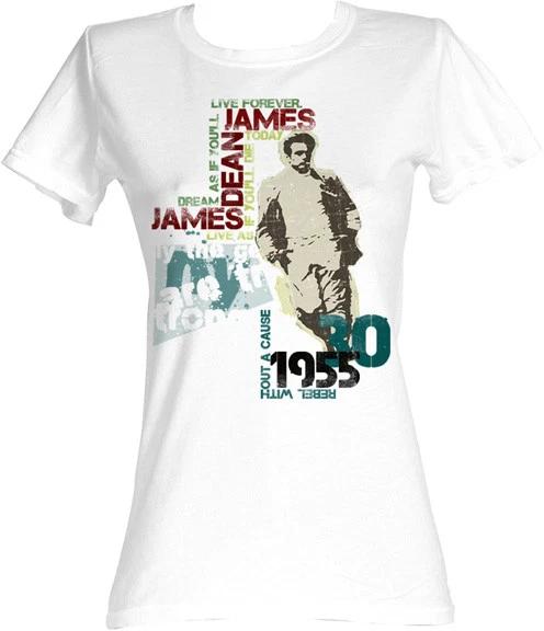 James Dean 1950s Icon 1955 Dream As If You ll Live Forever Womans Fitted T Shirt M