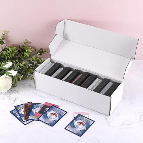 Sumnacon Card Separators, Multicolored Card Dividers for Card Game Organization, Shock-Absorbing Sponge, Cuttable, Pack of 50, Black