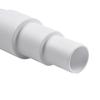 Grey Flexible Waste Flush Pipe Extendable To 1M Length with 50mm Diameter PVC for Shower and Bath Drain Installations