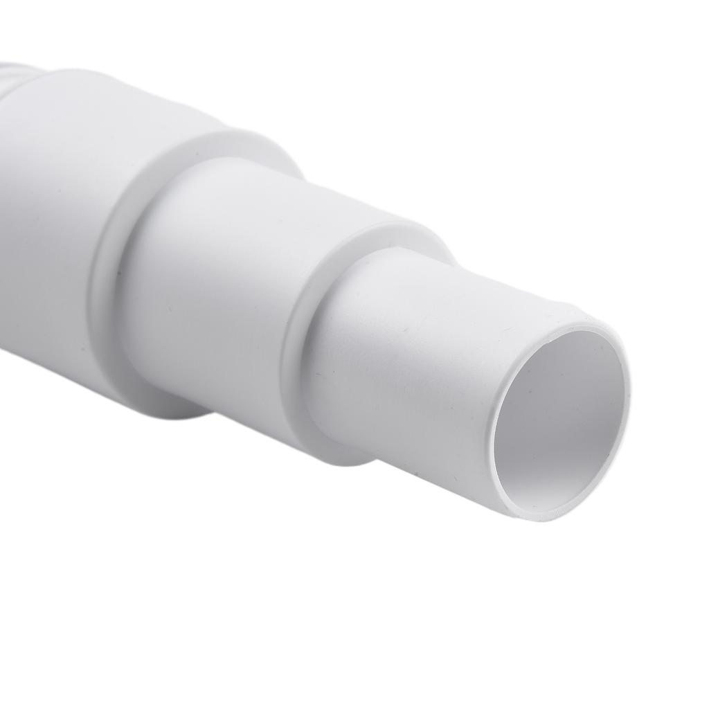 Grey Flexible Waste Flush Pipe Extendable To 1M Length with 50mm Diameter PVC for Shower and Bath Drain Installations
