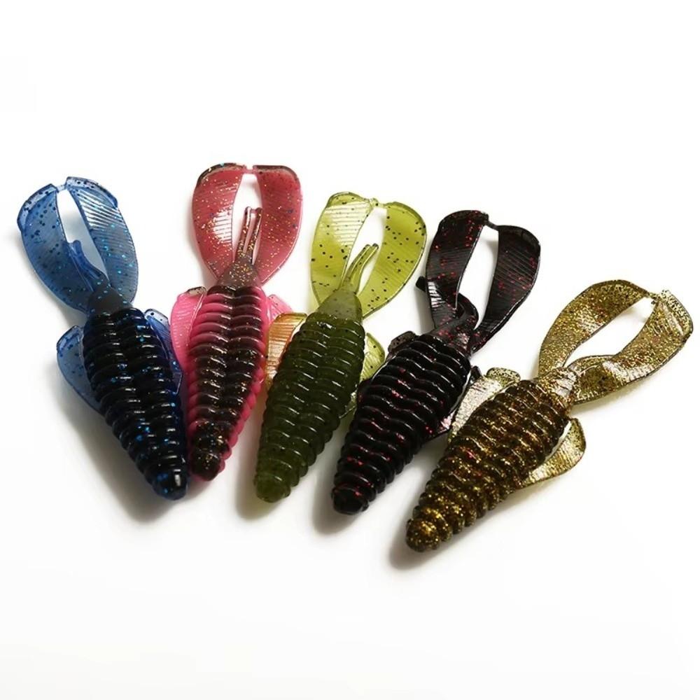 80mm Fishing Bait Wobbler Crazy Flapper Design Soft Lobster Worm Bait Bass Fishing