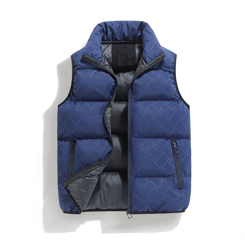 European version cotton-padded vest men's autumn and winter new trend B vest sleeveless jacket youth thickened warm cotton clothes