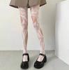 Ripped Ripped Pantyhose Hollow Fishnet Roses Millennial Babes Tide Personality Asymmetrical Design Black Silk