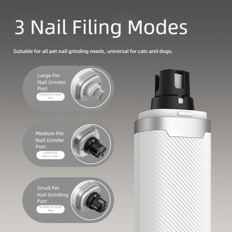 Electric Pet Nail Grinder With Rechargeable Function For Safe Quiet Cats Dog Nail Trimming
