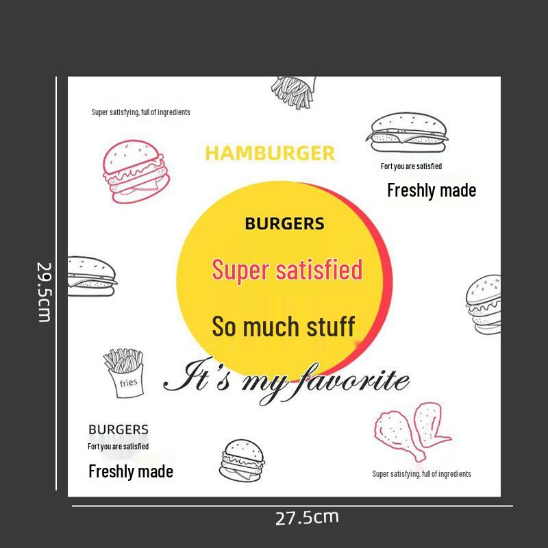Oil-Proof Hamburger & Baking Wrapping Paper - 900 Disposable Sheets, Free Shipping