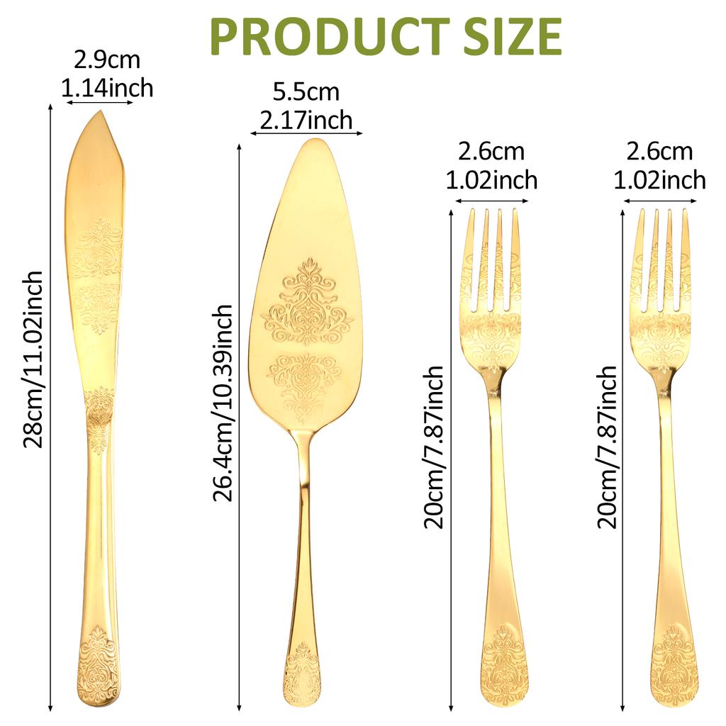 Cake Knife Shovel Cake Pie Serving Cutter Tableware Kit for Wedding Birthday Party Supplies Anniversaries Cake Cutting Tools
