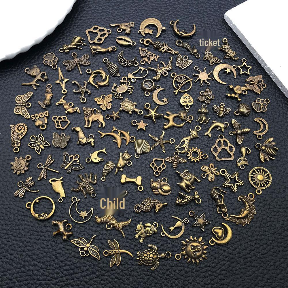 100 Antique Bronze Animal & Insect Alloy Pendants: Dragonfly, Butterfly Charms for DIY Bracelets, Necklaces, Keychains