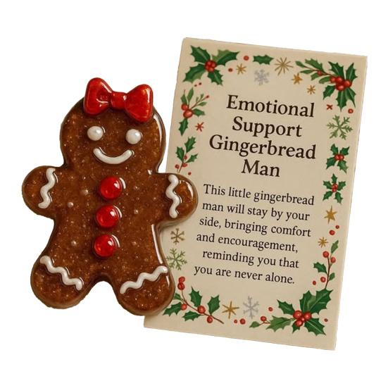 Christmas Gingerbread Doll Ornament Set Legend of Emotional Support Gingerbread Man Figurine Craft Holiday Decoration