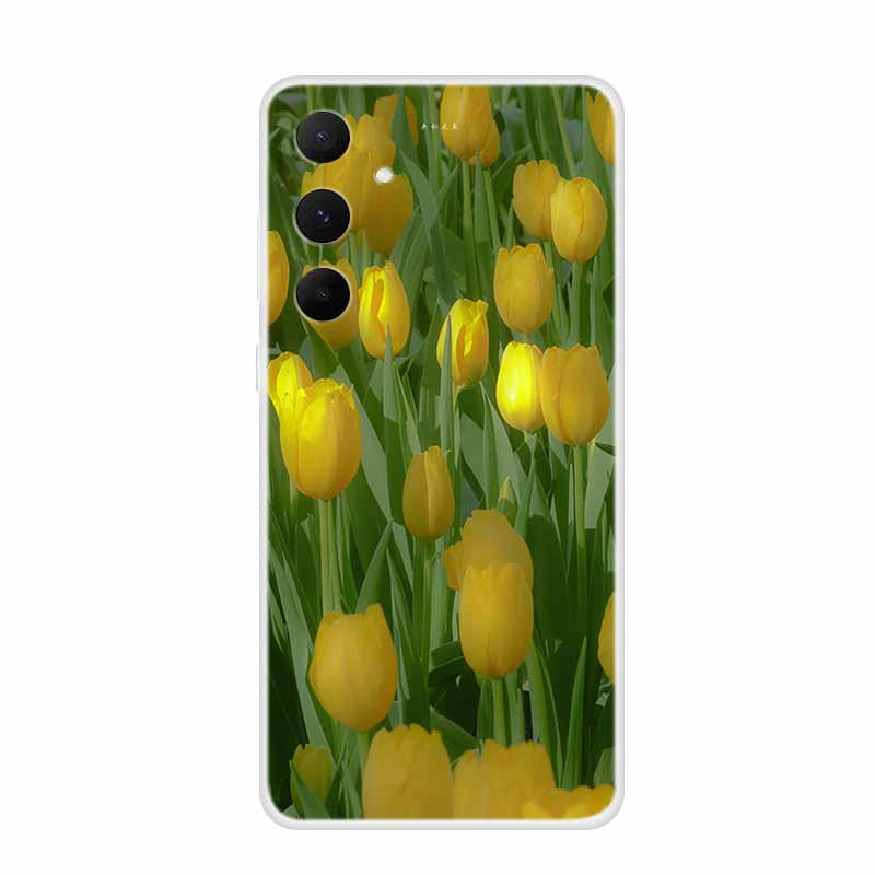 Colour Floral Phone Case for Samsung A05 A15 Clear Soft Case Silicone TPU Cover for Samsung Galaxy A25 A35 A55 Protective Funda