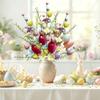 Plastic Easter Egg Floral Stems Colorful Foam Floral Arrangement Artificial Flower Bouquet DIY Easter Egg Branches Home Decor
