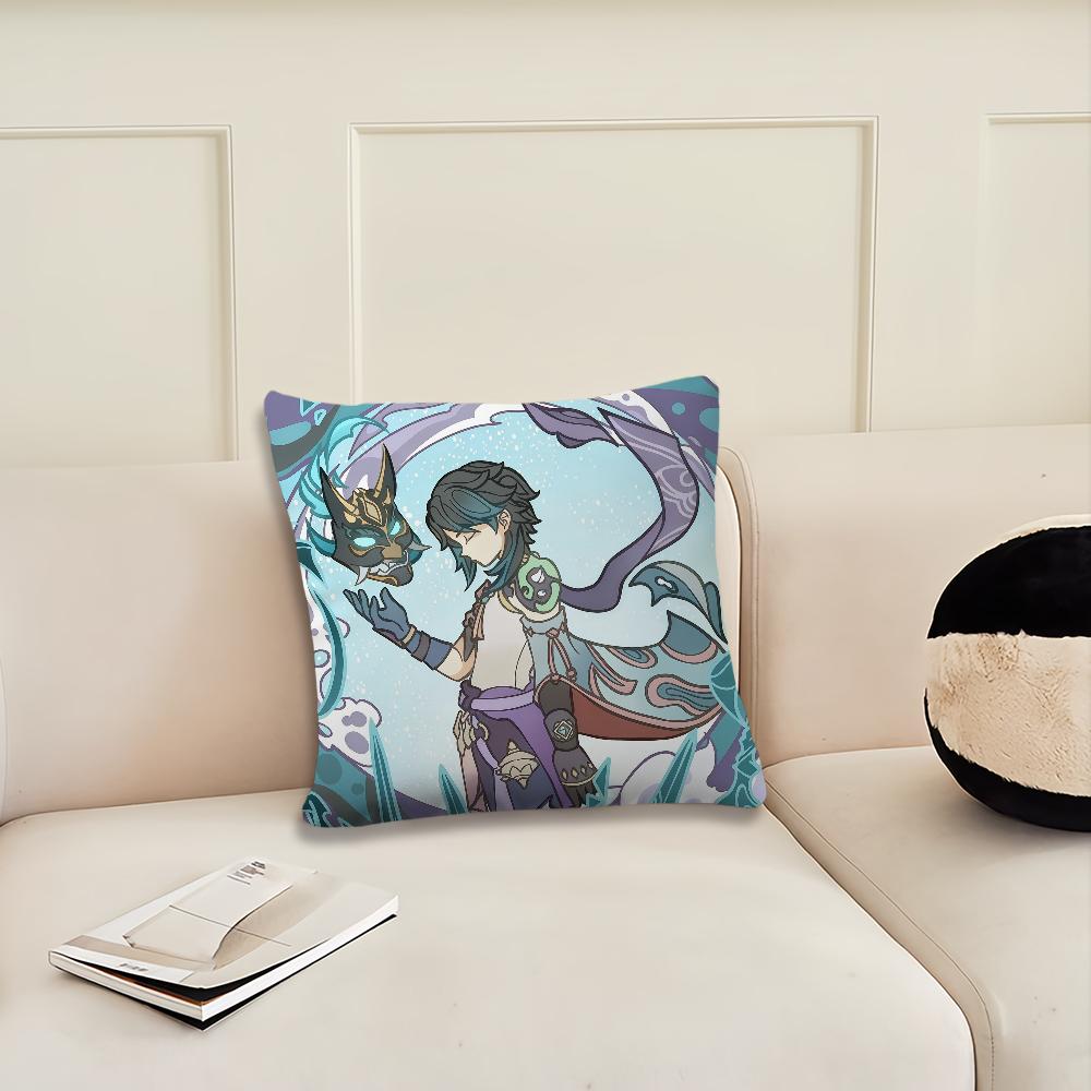 Genshin Impact Skirk boy cool b cushion cover Pillow Cover Decoration Room Home Sofa living Office Car Nordic Simplicity