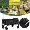 Outdoor Camping Mini Cart, Camping Fashion Item With Simple Design, Anti Pulley And Adjustable Pull Rod, Lightweight Folding