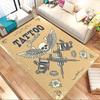 1pc Tattoo Studio Themed Rug for Home Decor, Non-slip Office Carpet, Chair mat, Outdoor Mat, Christmas and Halloween gifts-0731049