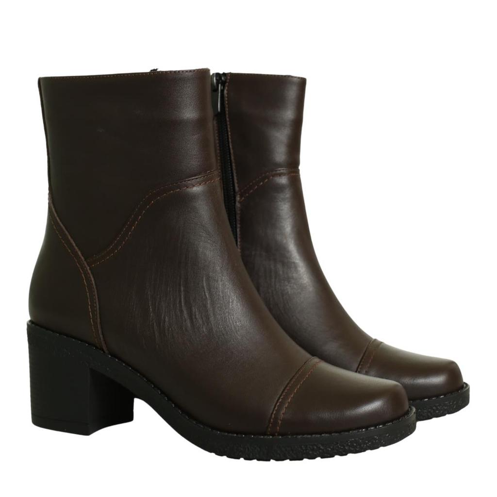 Damen Stiefel aus echtem Leder mit hohem Absatz