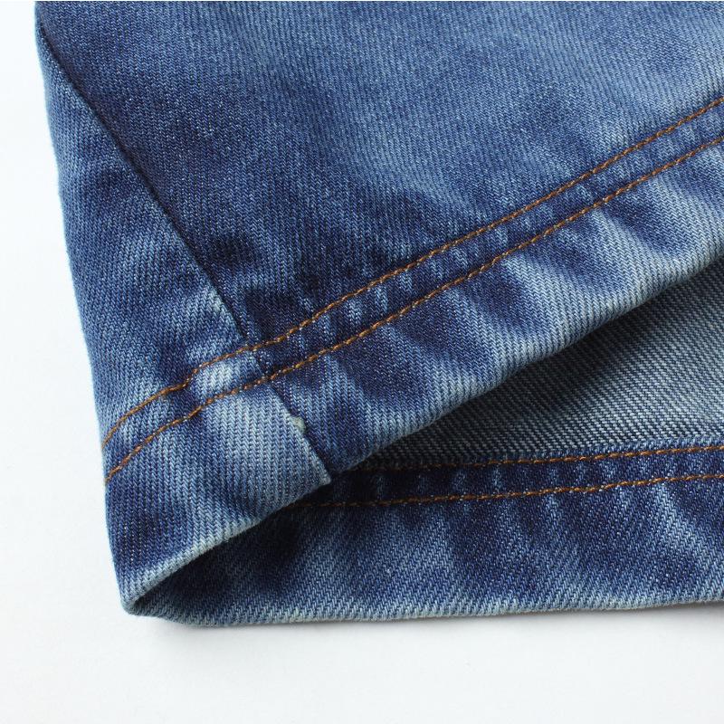 Costum Casual din Denim pentru Bărbați Mărimi Mari - Rever Stil Coreean cu Buzunare cu Fermoar pentru Primăvară și Toamnă