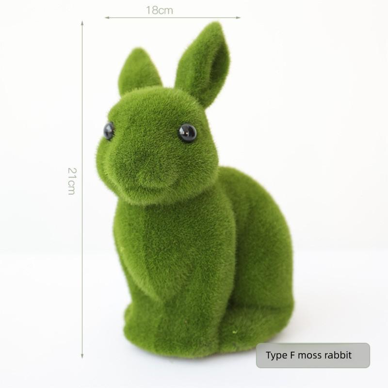 

Искусственный мох в лесном стиле, мох в виде маленького кролика, декор для садовой сцены, садовое украшение, украшение для цветочного горшка Type F Moss Rabbit