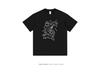 American Dragon Cartoon Print Crew Neck T-Shirt, Unisex Loose Fit Half Sleeve
