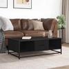 Coffee Table Black 100x57x35 Cm Particleboard and Metal