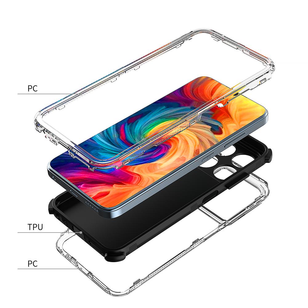 4 Colors Fit ZTE Axon 70 Phone Case,3 In 1 Hybrid Airbag Corners Shockproof Bumper Protective Cover For ZTE Axon 70