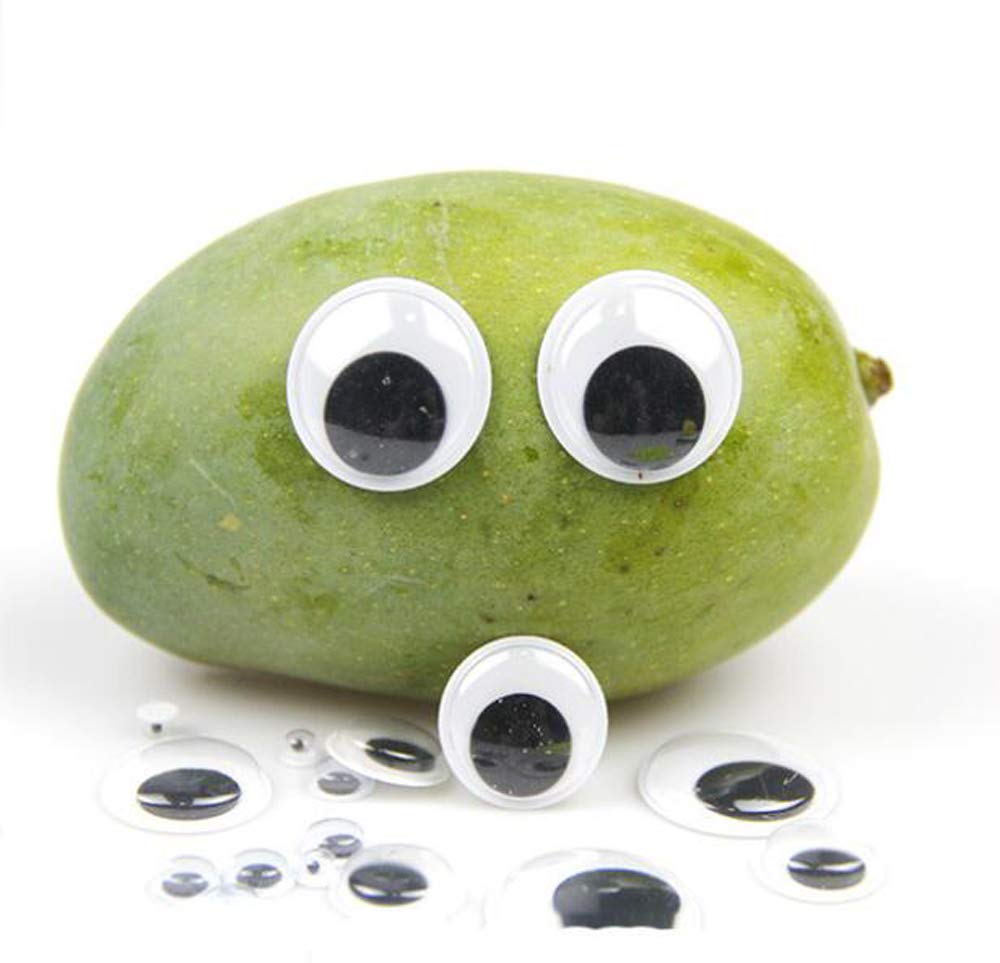 HJ Doll Moving Eyes with Black Doll Toy DIY Handmade Eyes, Eyes, Stick-On Eyes, (12mm, 3000pcs)