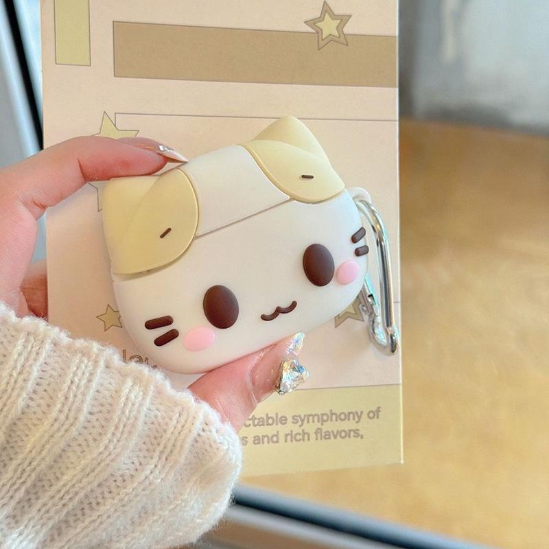 Étui pour écouteurs Chat à pois 3D pour AirPods Pro 3 Housse pour écouteurs Dessin animé pour AirPods 4 3 Style Mobile pour AirPods Pro 2 Airpods Pro 3 2025