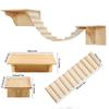 1 Piece Wooden Cat Tree  Cat Tree  Wall-mounted Cat Furniture Cat Ladder Hammock Cat Jumping Platform