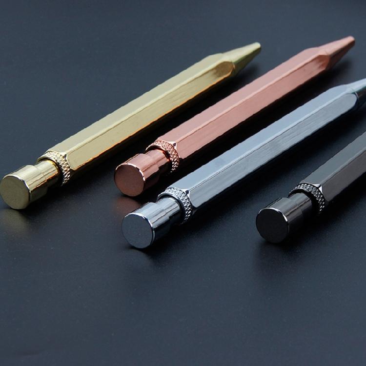 2Pcs Hexagonal Metal Ballpoint Pen Office Signing Pen for Office School 1.0mm Pen Tip Smooth To Write