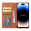 For iPhone 15 Pro Max Leather Stand Wallet Cover Magnetic Closing Anti-drop Phone Case