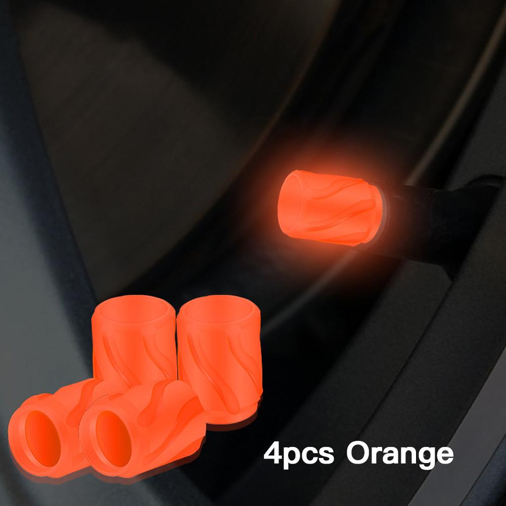 1pcs/4Pcs Luminous Universal Car Valve Cap Dust-proof Decorative Tires Tyre Stem Covers Applicable Accessories Motorcycle