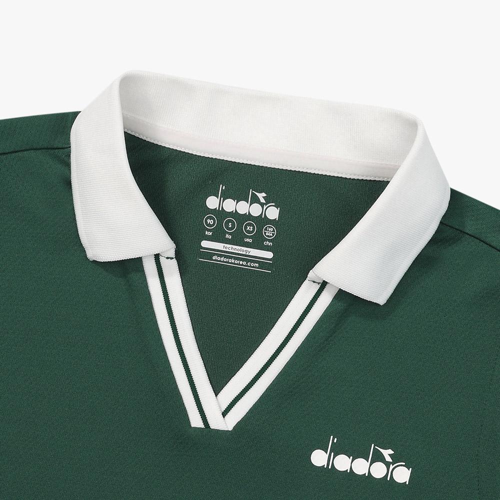 diadora Collar Contrast Sleeveless Green