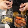 Reusable French Fry Basket Stainless Steel Frying Basket Portable Strainers  Kitchen Frying Tools