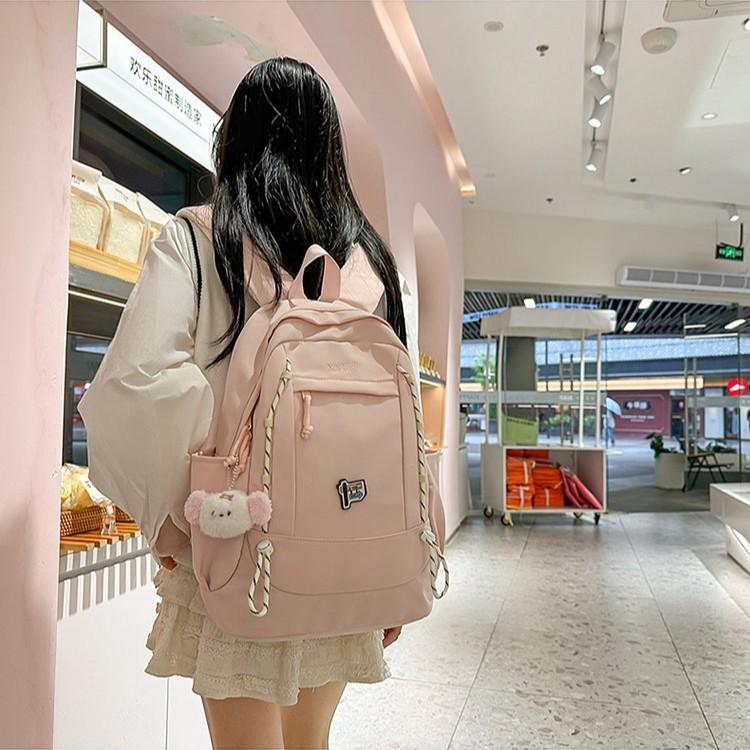 Schoolbag Korean version Japanese ins new schoolbag for junior and high school students simple and cute versatile large-capacity travel backpack