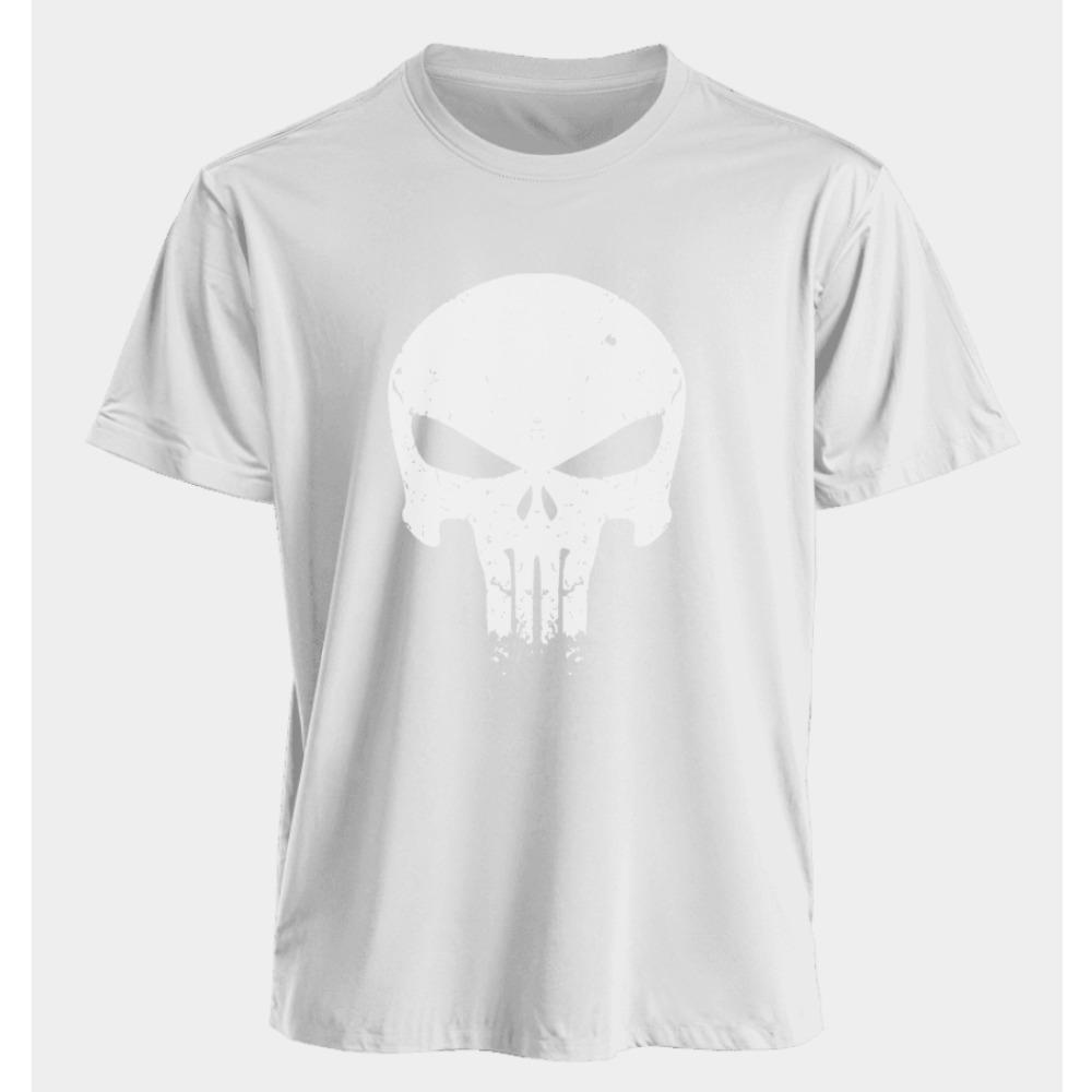 Men's and Women's T-shirts Punisher Summer American Spring and Autumn Basic Loose Sporty Trend Oversized Short-sleeved