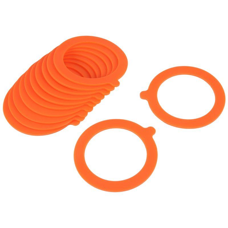 ABWR-12 Pack Silicone Replacement Gasket, Airtight Rubber Seals Rings For Mason Jar Lids, Leak-Proof Canning Silicone