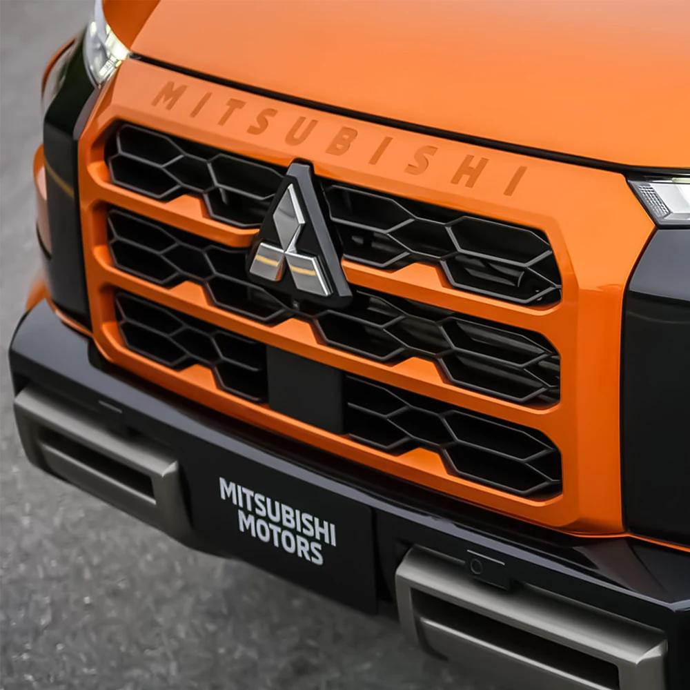 1 stuks ABS Auto Logo Voorgrille Achterklep Embleem Stuurwiel Sticker Voor Mitsubishi Pajero Outlander XL Montero Lancer Triton
