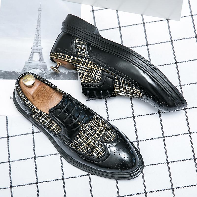 Brogue Shoes Men Classic Formal Leather British Style Shoes Male Large Size 48 Trend Business Shoes Yuppie Men’s Dress Shoes