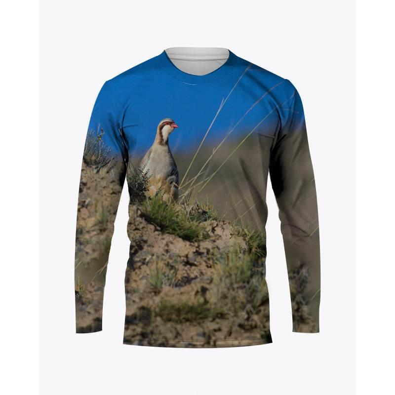 3D Print T Shirt Mens Camouflage Hunting Animals Quail O-Neck T-shirt Casual Long Sleeve Oversized Pullover Fashion Men Clothing