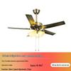 European Style Iron Leaf Ceiling Fan with Remote Control for Living Room and Bedroom