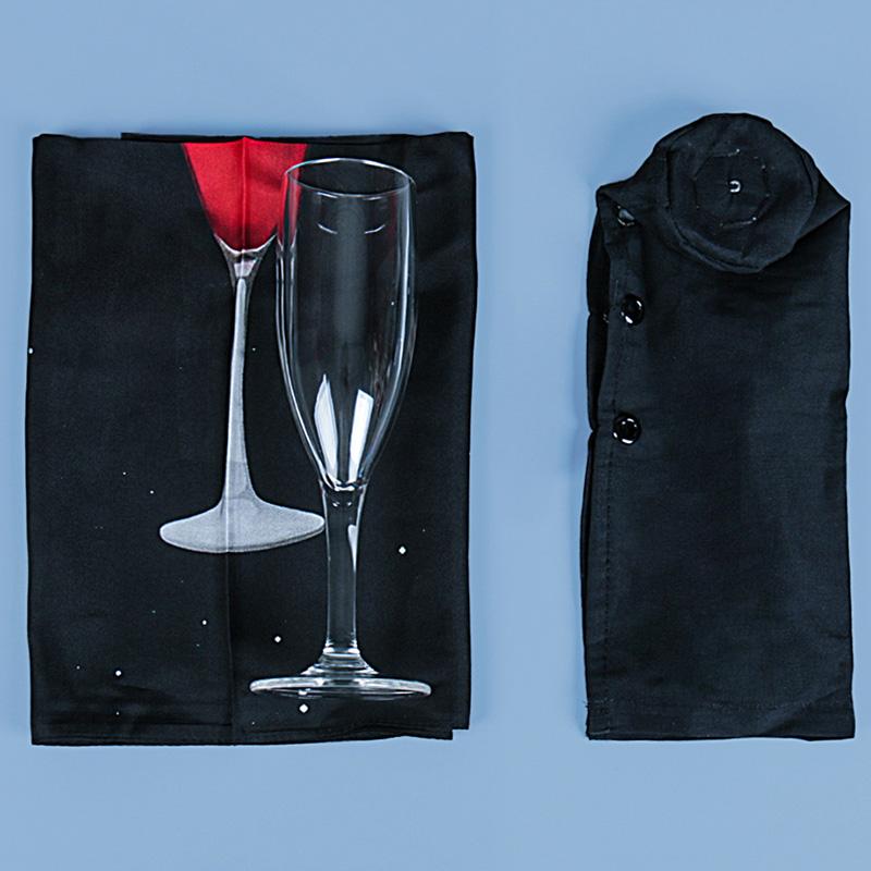 

Silk To Wine Magic Trick - Red Wine Champagne Appearing in Glass Illusion Prop for Stage Comedy Magician Party Magia Show Funny белый