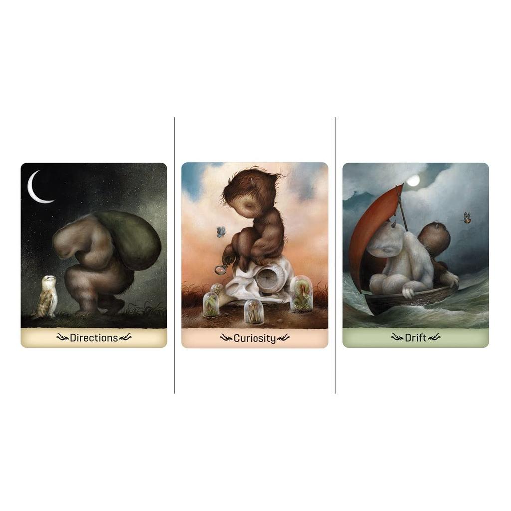 Kancharo 48-Card Oracle Tarot Card Set [Gentle Creatures Wisdom Deck] Includes a Japanese Oracle Card Basic Instruction Manual and Pouch (Authentic)