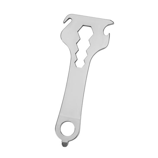 

Stainless Steel Bottle Opener Multi Tool Compact Keychain EDC Gadget with Wrench Can Opener Screwdriver Lightweight Bottle Opener Tool for Camping серебряный