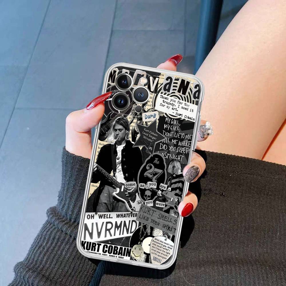 Rock Classic N-Nirvana Band Phone Case For IPhone 17 16 15 14 13 12 11 Pro Max 13 12 Mini 17Air 16e Clear Cases