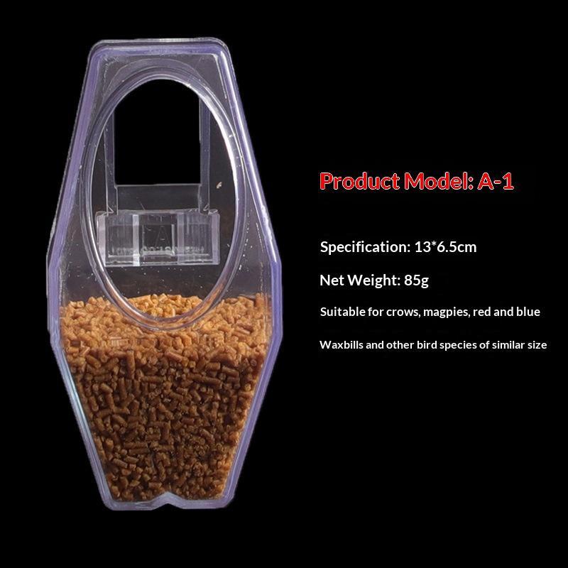 1PcsWall Hanging Bird Food Cup Anti Splashing Transparent Bird Feeding Bowl Detachable Plastic Parrot Feeder Drinker