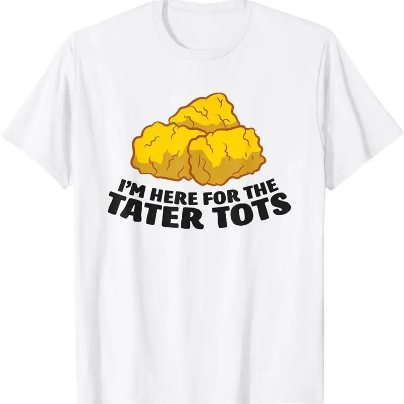 Tater Tots Funny Food Graphic Tee Unisex Cotton Short Sleeve Crew Neck Casual TShirt S