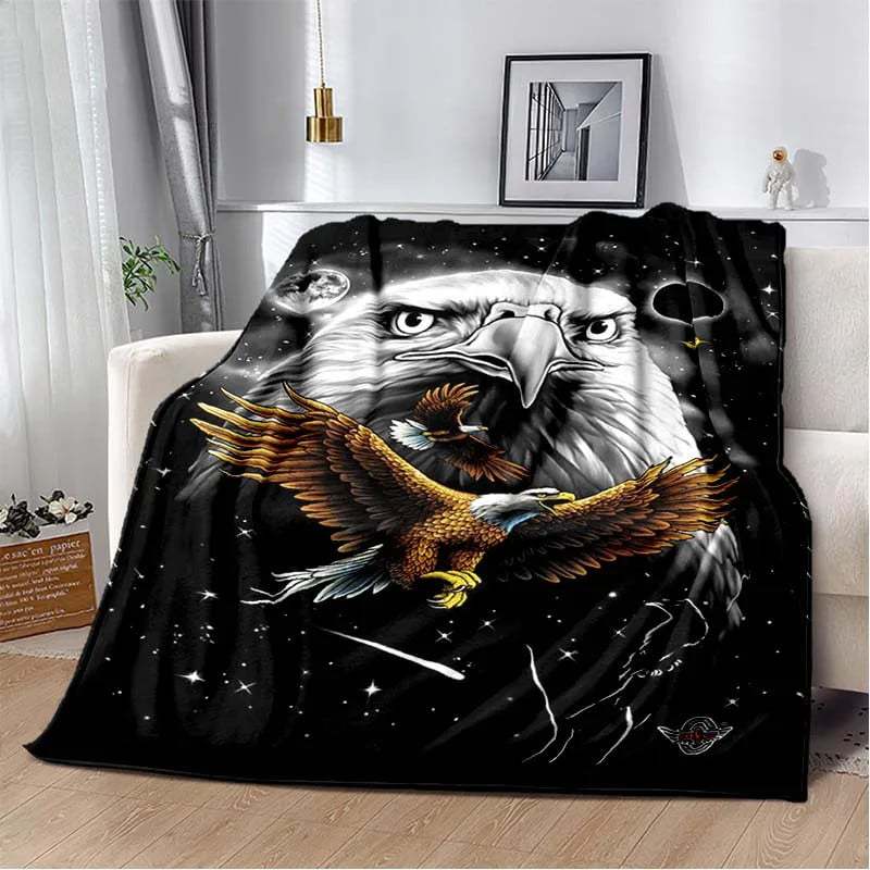 Eagle Printed Blanket Household Sheet Sofa Cover Living Room Office Lunch Break Blanket Soft Casual Washable Thermal Blanket