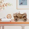 3D Wooden Puzzle for Adults Mechanical Beach Car DIY Vehicle Model Building Kit Handicraft Wood Craft Toy Birthday Gift for Kids
