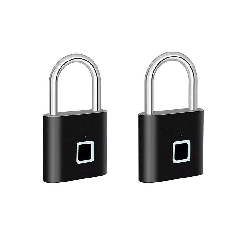 Intelligentes Fingerabdruck-Vorhängeschloss, wasserdicht, biometrisches Fingerabdruck-Türschloss ohne Schlüssel, wiederaufladbares USB-Sicherheitsvorhängeschloss zum Entsperren des Hauses