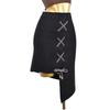 Irregular Design Spring & Fall Sexy High Waist Elastic Waist Midi Skirt Slim Looking Women's Lace-up Knitting Sheath Skirt